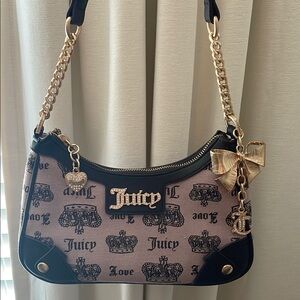 Juicy Couture Brown and pink Shoulder Bag with charms